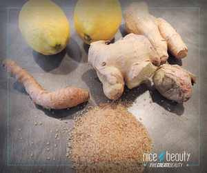 Ingefær/gurkemeje shots med citron