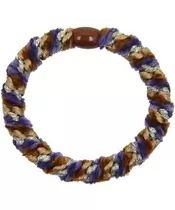 By Stær BRAIDED Hairtie - Velvet Mix Brown/Purlpe