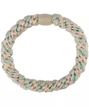 By Stær BRAIDED Hairtie - Multi Green/Gold Glitter