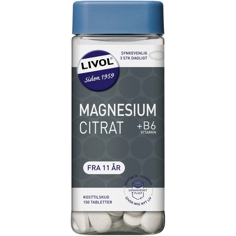 Livol MagnesiumCitrat + B6 Vitamin 150 Pieces