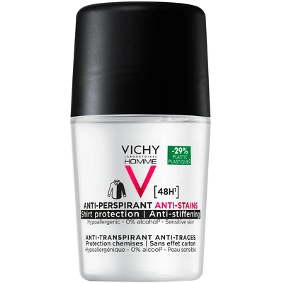 Vichy Homme 48H Anti-Perspirant + Anti-Stains Roll-On Deodorant 50 ml