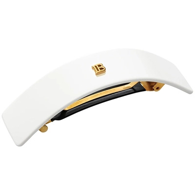 Balmain Accessories Cellulose Acetate Barrette pour Cheveux Large White 200 g