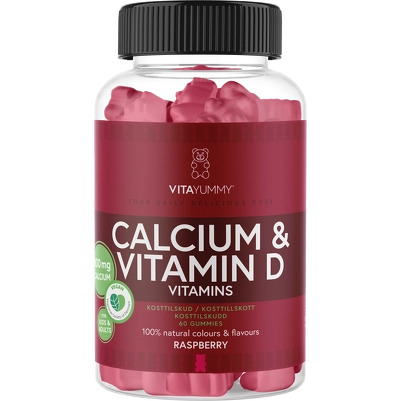 VitaYummy Calcium & Vitamin D Vitamins Raspberry 60 Pieces