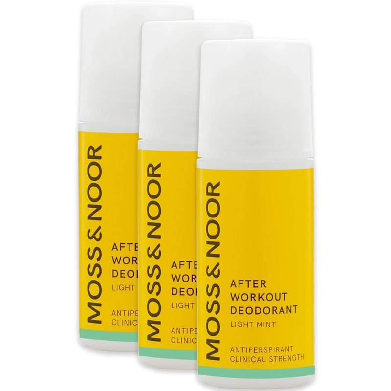 Moss & Noor After Workout Deodorant 3 Pack - Light Mint