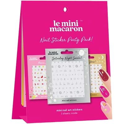 Le Mini Macaron Mini Nail Art Stickers - Party Pack (3 pack) (Limited Edition)