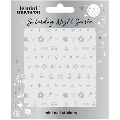 Le Mini Macaron Mini Nail Art Stickers - Saturday Night Soirée