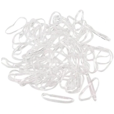 Beauty Flow Silicone Elastics 400 Pieces - Clear