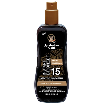 Australian Gold Instant Bronzer Spraygel Travel Size SPF 15 - 100 ml