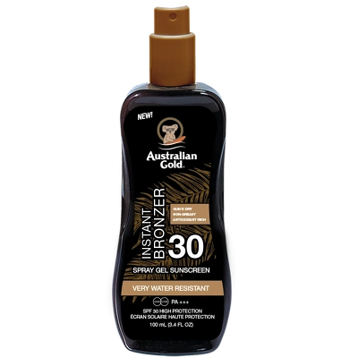 Australian Gold Instant Bronzer Spraygel Travel Size SPF 30 - 100 ml