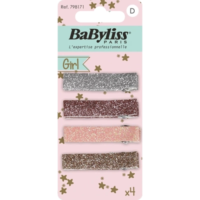 BaByliss KIDS Glitter Hair Grips (1717) 4 Pieces
