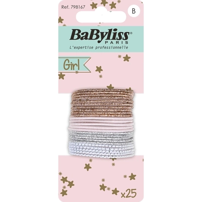 BaByliss KIDS Thin Glitter Elastics (798167) 25 Pieces