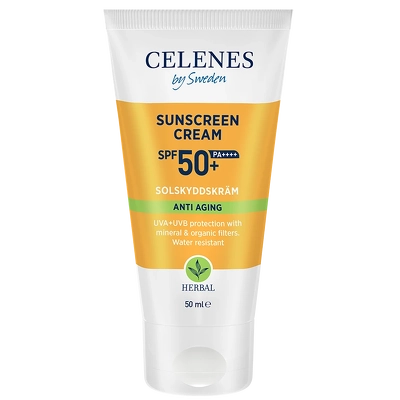Celenes Herbal Sunscreen Face Cream Anti Aging SPF 50 - 50 ml