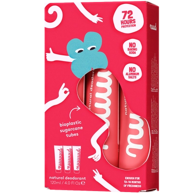 Nuud Vegan Cream Deodorant XXL Pack 3 x 40 ml