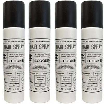 Ecooking Hair Spray 75 ml x 4 (BEMÆRK DATO)