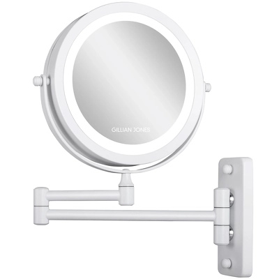 Gillian Jones Wall Mirror W/Arm & Lights - White 10246-90