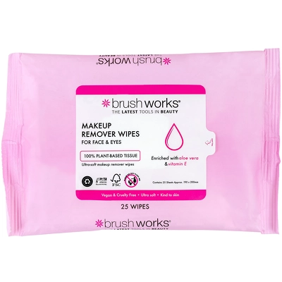 Brushworks Makeup Remover Wipes 25 Pieces