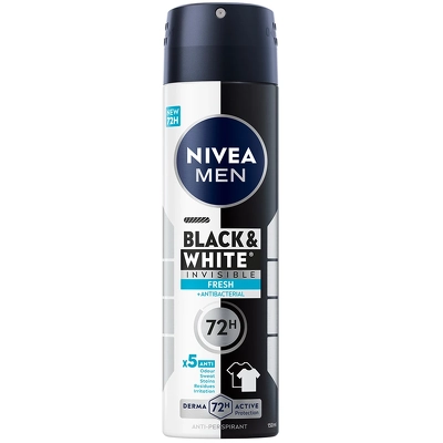 Nivea Black & White Fresh Male Spray 150 ml