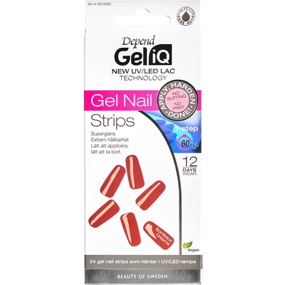 Depend Cosmetic Gel iQ Gel Nail Strips 24 Pieces - Bordeaux Dreams