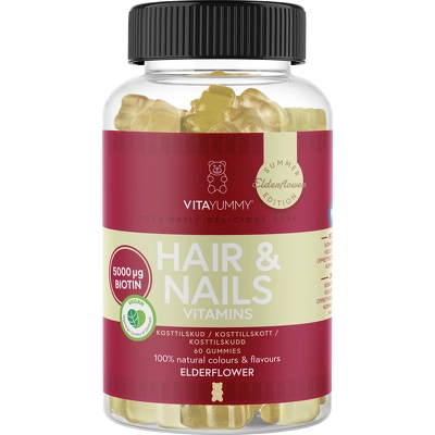 VitaYummy Hair & Nails Elderflower - Summer Edition 60 Pieces (Limited Edition)