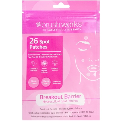 Brushworks Breakout Barrier Hydrocolloid Spot Patches 26 Pieces