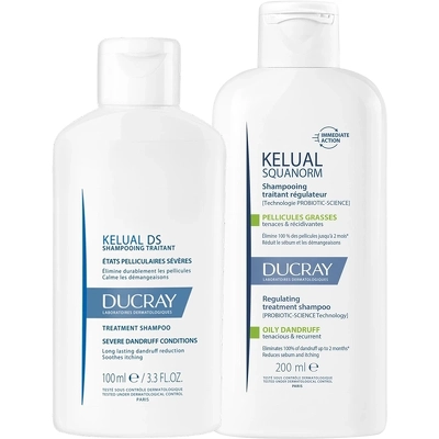 DUCRAY Kelual DS & Squanorm Shampoo Set - Oily Dandruff