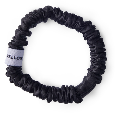 Mellow Mind Silk Scrunchie - Black