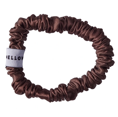 Mellow Mind Silk Scrunchie - Brown