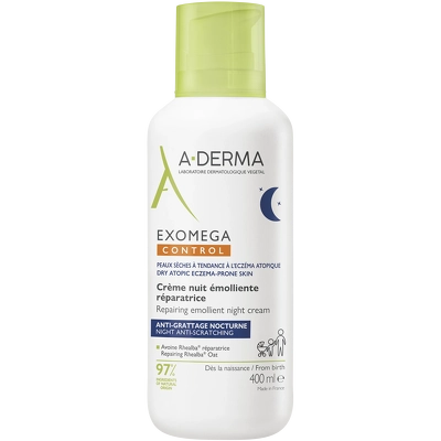 A-DERMA Exomega Control Emollient Night Cream 400 ml