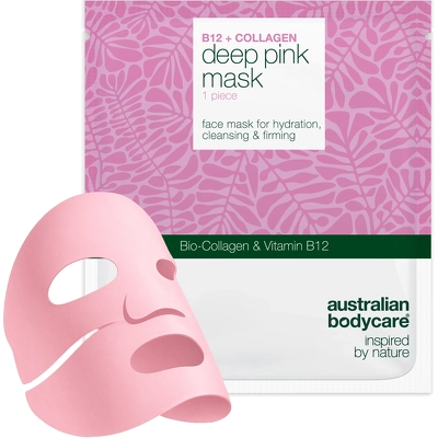 Australian Bodycare B12 + Collagen Deep Pink Face Mask 1 Piece