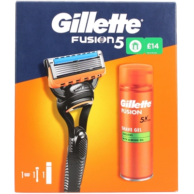 Gillette Fusion5 Sæt Barberskraber + Barberskum