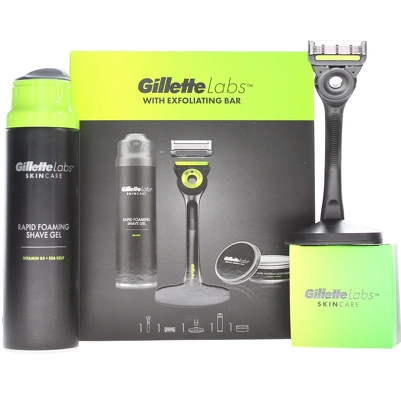 Gillette Labs Gift Set - Razor + Shaving Gel 200 ml + Moisturizer 100 ml
