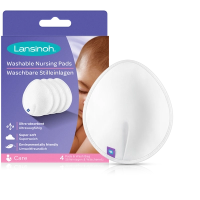 Lansinoh Washable Nursing Pads - white 4 Pieces