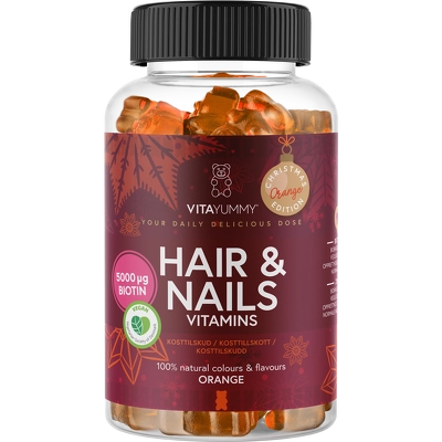 VitaYummy Hair & Nails Orange Christmas Edition 60 Pieces (Limited Edition)