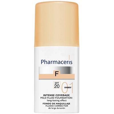 Pharmaceris F Intense Coverage Mild Fluid Foundation SPF 20 - 30 ml - 01 Ivory
