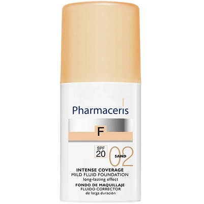 Pharmaceris F Intense Coverage Mild Fluid Foundation SPF 20 30 ml - 02 Sand