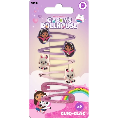 Gabbys Dollhouse Hair Clip Gabby 6 Pieces
