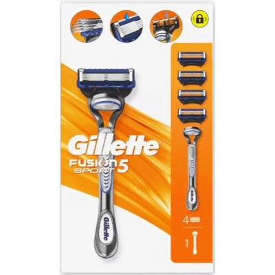 Gillette Fusion 5 Sport Starter Pack 1 Razor + 4 Refills