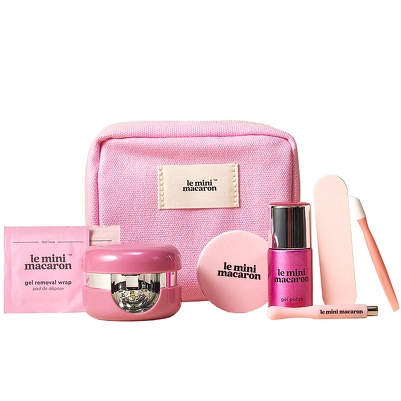 Le Mini Macaron Gel Manicure, Cat Eye Travel Kit - Cosmopolitan Velvet