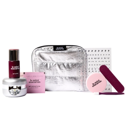 Le Mini Macaron Gel Manicure, Disco Travel Kit - Cherry Crush
