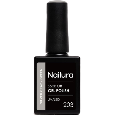 Nailura Gel Polish 10 ml - 203 Silver Gray Green