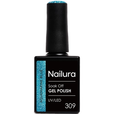 Nailura Cat Eye Gel Polish 10 ml - 309 Aquamarine Blue
