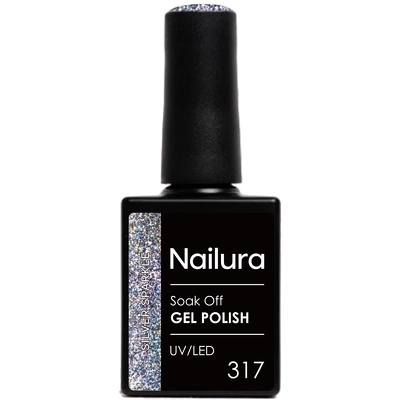 Nailura Cat Eye Gel Polish 10 ml - 317 Silver Sparkle