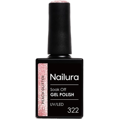 Nailura Cat Eye Gel Polish 10 ml - 322 Peach Glitter