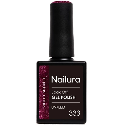 Nailura Gel Polish 10 ml - 333 Violet Sparkle
