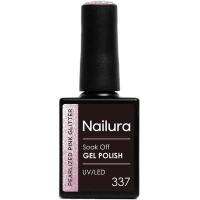 Nailura Gel Polish 10 ml - 337 Pearlized Pink Glitter