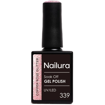 Nailura Gel Polish 10 ml - 339 Copper Rose Glitter