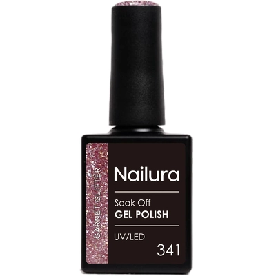 Nailura Gel Polish 10 ml - 341 Garnet Glitter
