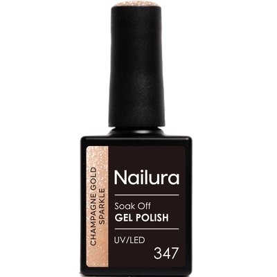 Nailura Gel Polish 10 ml - 347 Champagne Gold Sparkle