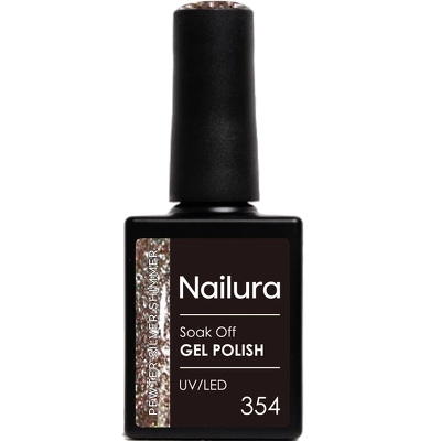 Nailura Gel Polish 10 ml - 354 Pewter Silver Shimmer