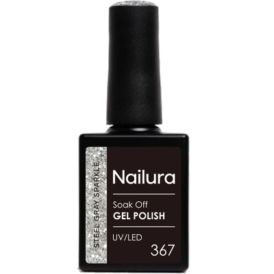 Nailura Gel Polish 10 ml - 367 Steel Gray Sparkle